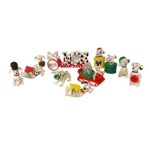 Vtg Disney 101 Dalmations 1996 Christmas Ornaments 12pc McDonalds Happy‎ Meal